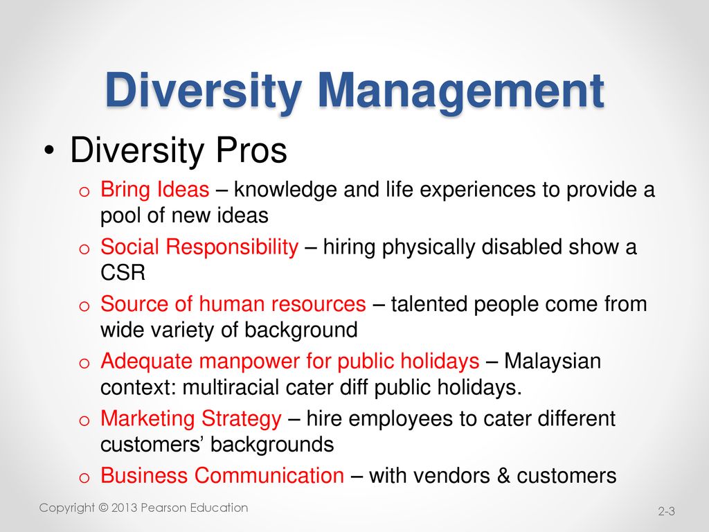 diversity pros and cons